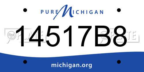 14517B8 Michigan License Plate