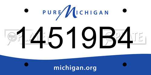 14519B4 Michigan License Plate