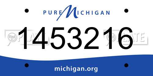 1453216 Michigan License Plate