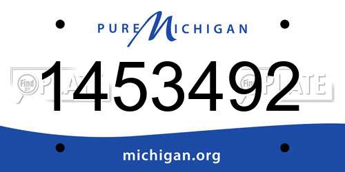 1453492 Michigan License Plate