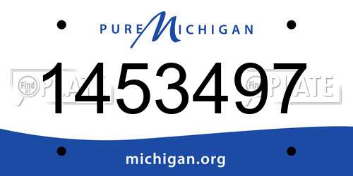 1453497 Michigan License Plate