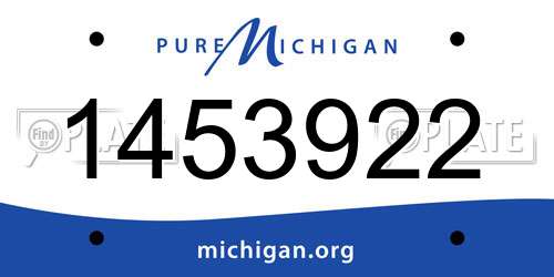 1453922 Michigan License Plate