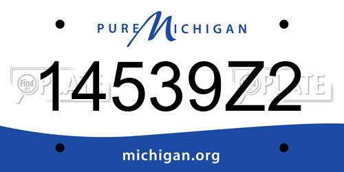 14539Z2 Michigan License Plate