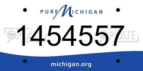 1454557 Michigan License Plate