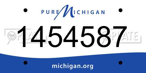 1454587 Michigan License Plate