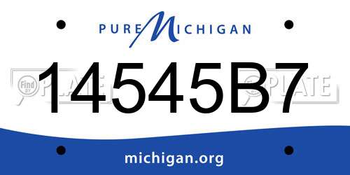 14545B7 Michigan License Plate