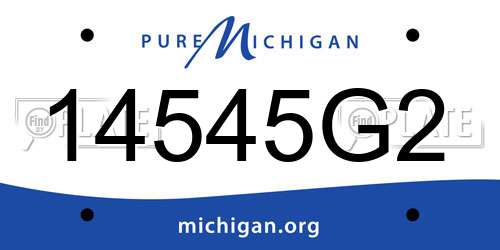 14545G2 Michigan License Plate