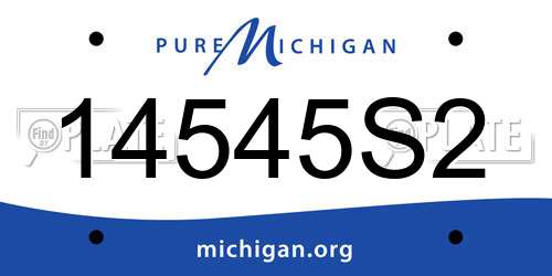 14545S2 Michigan License Plate