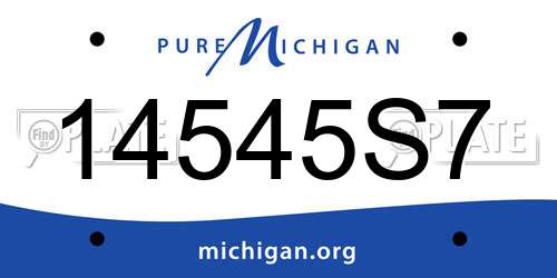14545S7 Michigan License Plate