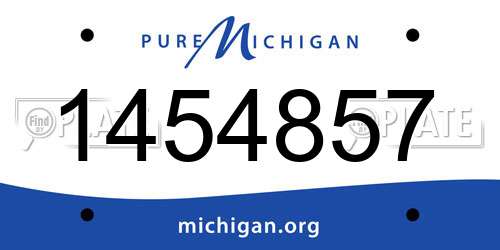 1454857 Michigan License Plate