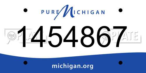 1454867 Michigan License Plate