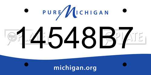 14548B7 Michigan License Plate