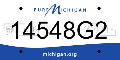 14548G2 Michigan License Plate