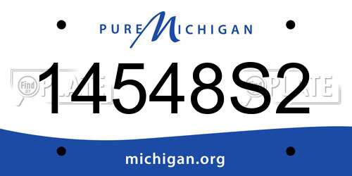 14548S2 Michigan License Plate