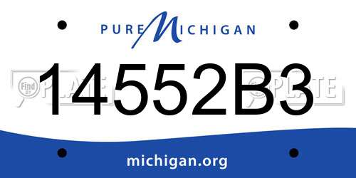 14552B3 Michigan License Plate