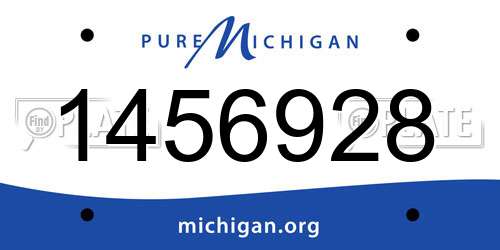 1456928 Michigan License Plate