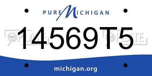 14569T5 Michigan License Plate