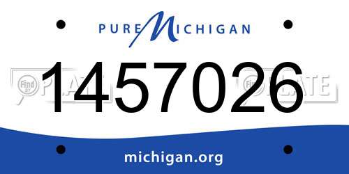 1457026 Michigan License Plate