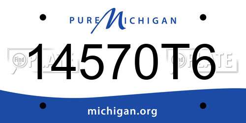 14570T6 Michigan License Plate