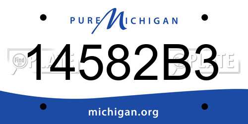 14582B3 Michigan License Plate