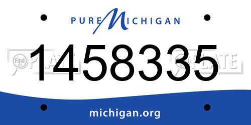 1458335 Michigan License Plate