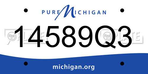 14589Q3 Michigan License Plate