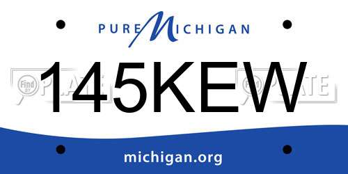 145KEW Michigan License Plate