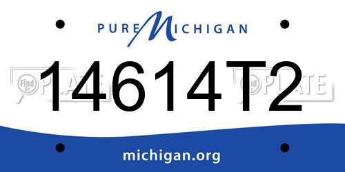 14614T2 Michigan License Plate