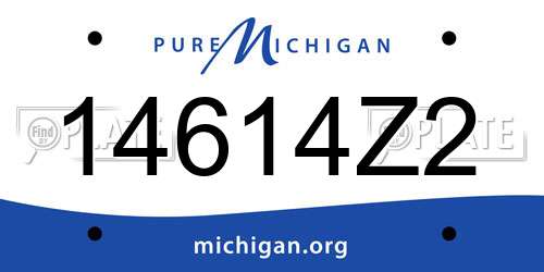 14614Z2 Michigan License Plate