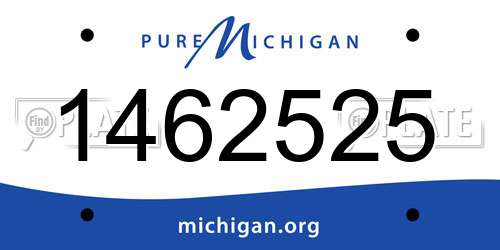 1462525 Michigan License Plate