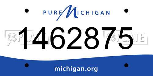 1462875 Michigan License Plate