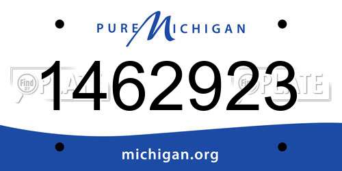 1462923 Michigan License Plate
