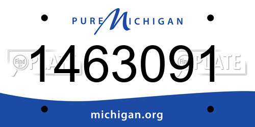 1463091 Michigan License Plate