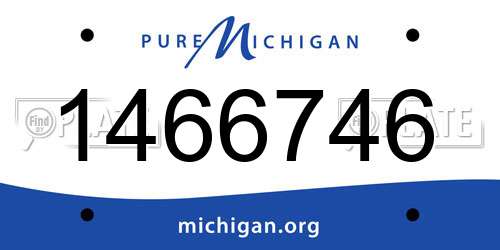 1466746 Michigan License Plate