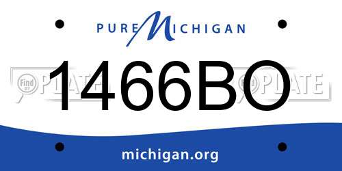 1466BO Michigan License Plate