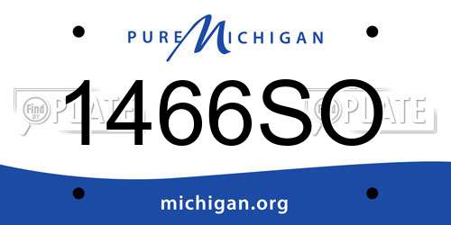 1466SO Michigan License Plate