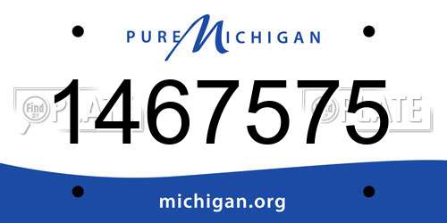 1467575 Michigan License Plate