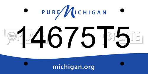 14675T5 Michigan License Plate