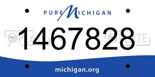 1467828 Michigan License Plate