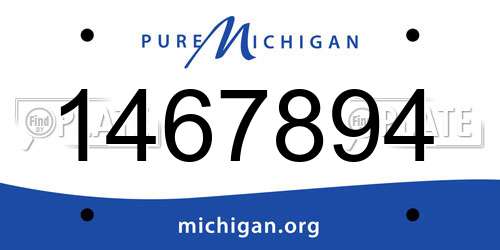 1467894 Michigan License Plate