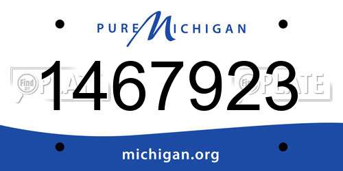1467923 Michigan License Plate