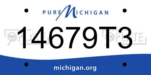 14679T3 Michigan License Plate