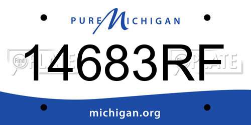 14683RF Michigan License Plate