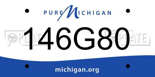 146G80 Michigan License Plate