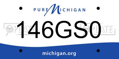 146GS0 Michigan License Plate