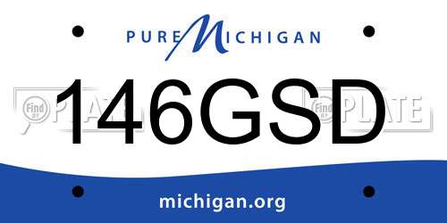 146GSD Michigan License Plate