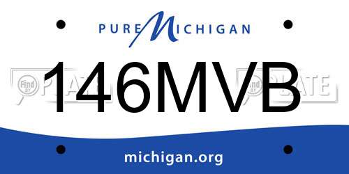 146MVB Michigan License Plate