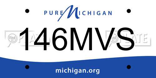 146MVS Michigan License Plate