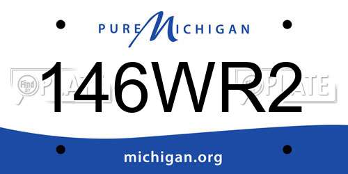 146WR2 Michigan License Plate