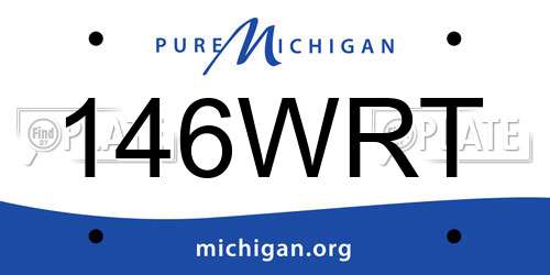146WRT Michigan License Plate
